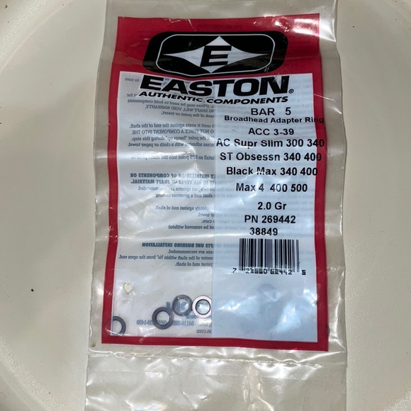 Easton Other Easton 2pc Bar Broadhead Adapter Ring 2gr Poshmark